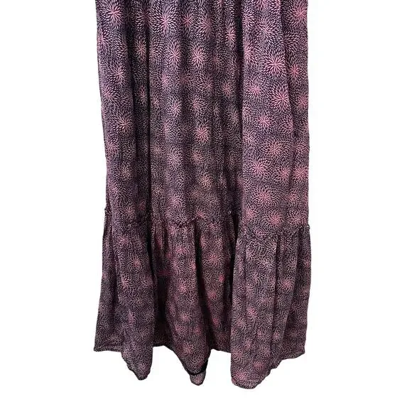 Banjanan Constance Ruffled Maxi Dress XS Floral Cotton Block Print India - Picture 8 of 12